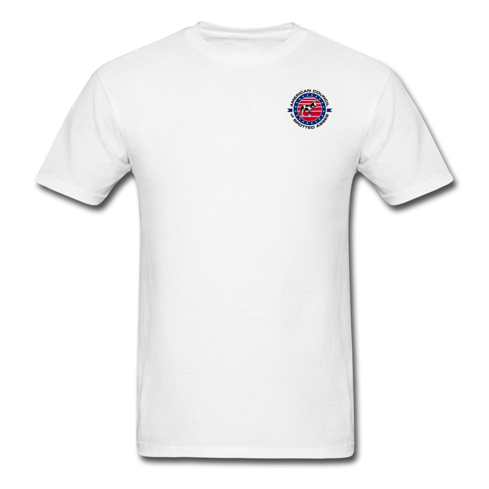 ACOSA Pocket Logo TShirt - American Council of Spotted Asses - white