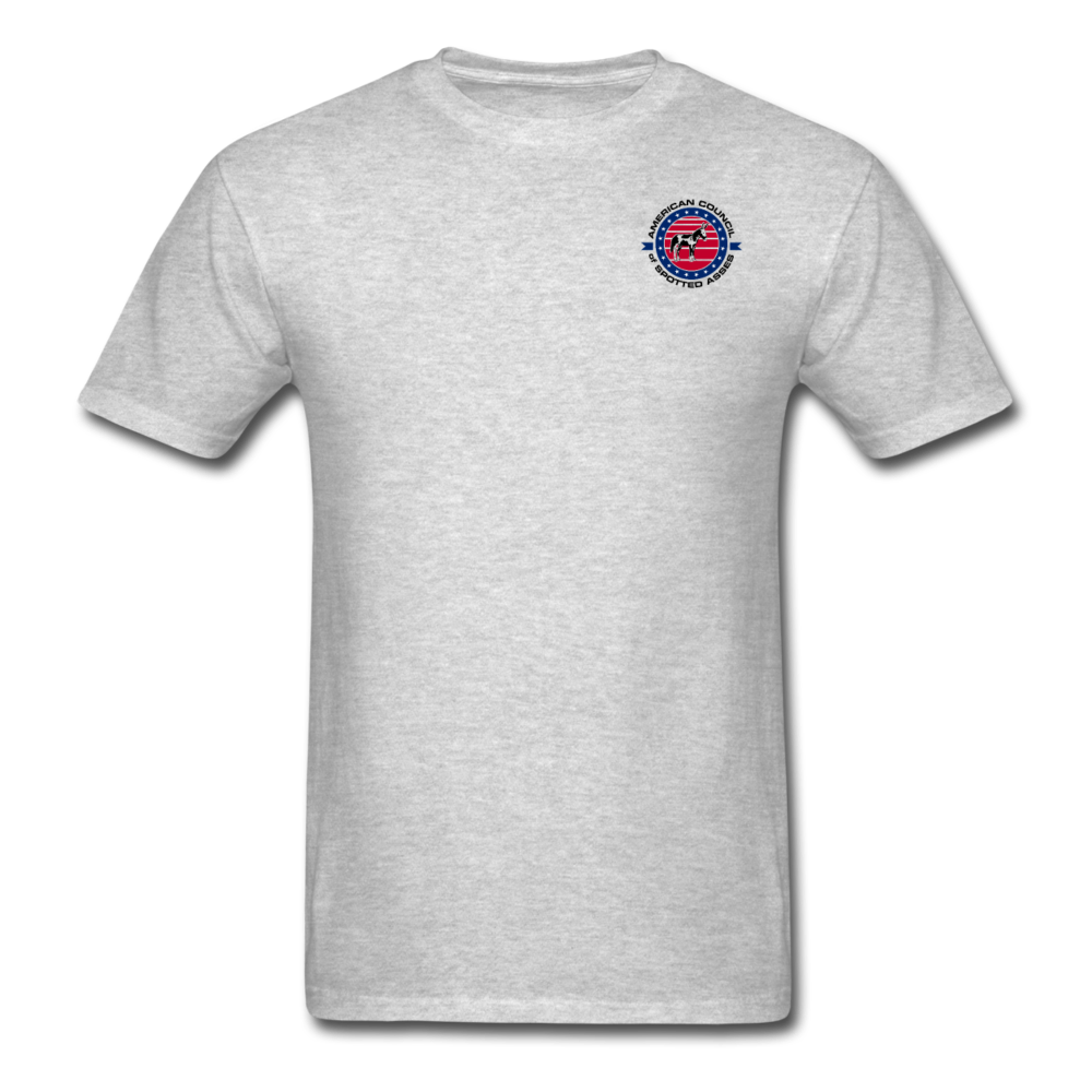 ACOSA Pocket Logo TShirt - American Council of Spotted Asses - heather gray