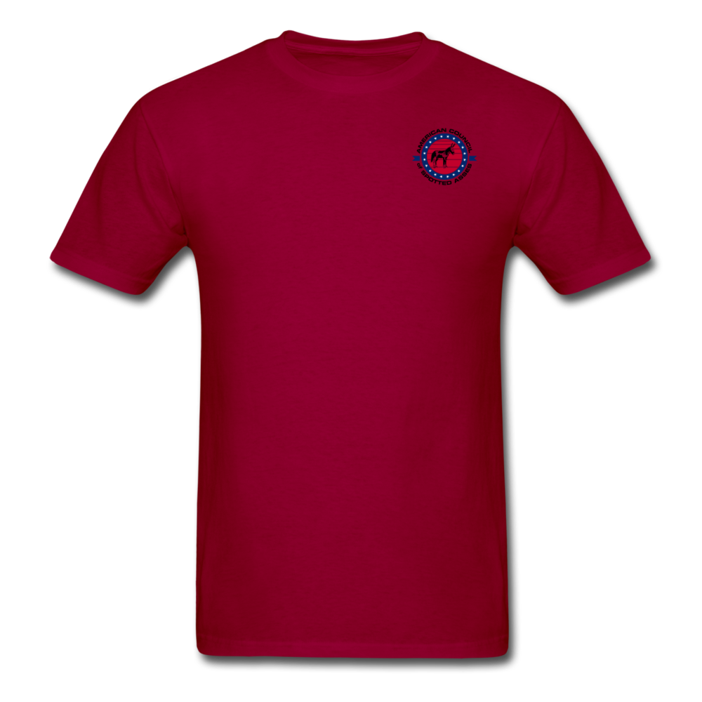 ACOSA Pocket Logo TShirt - American Council of Spotted Asses - dark red