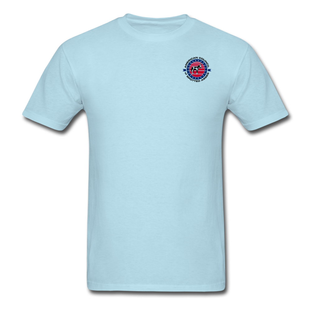 ACOSA Pocket Logo TShirt - American Council of Spotted Asses - powder blue